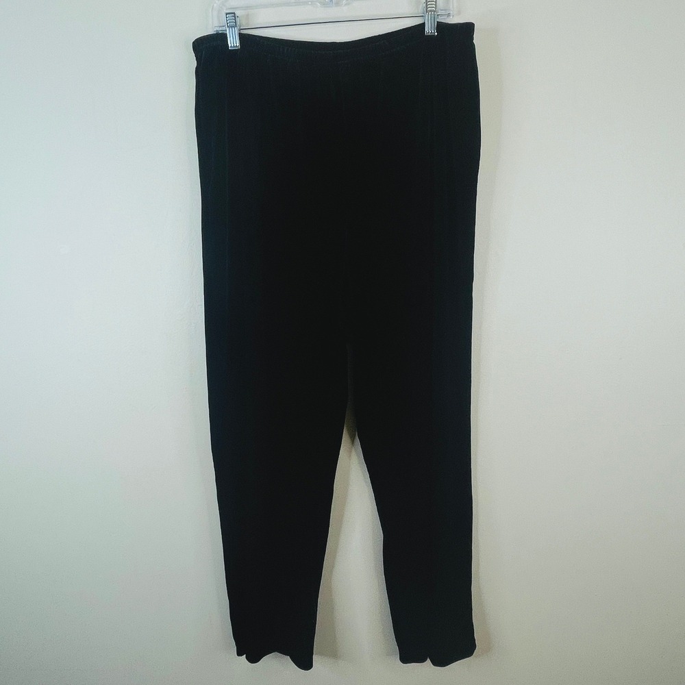 Vintage Velvet Evening Pants Womens XLarge Holiday Party Formal Elegant Pull On